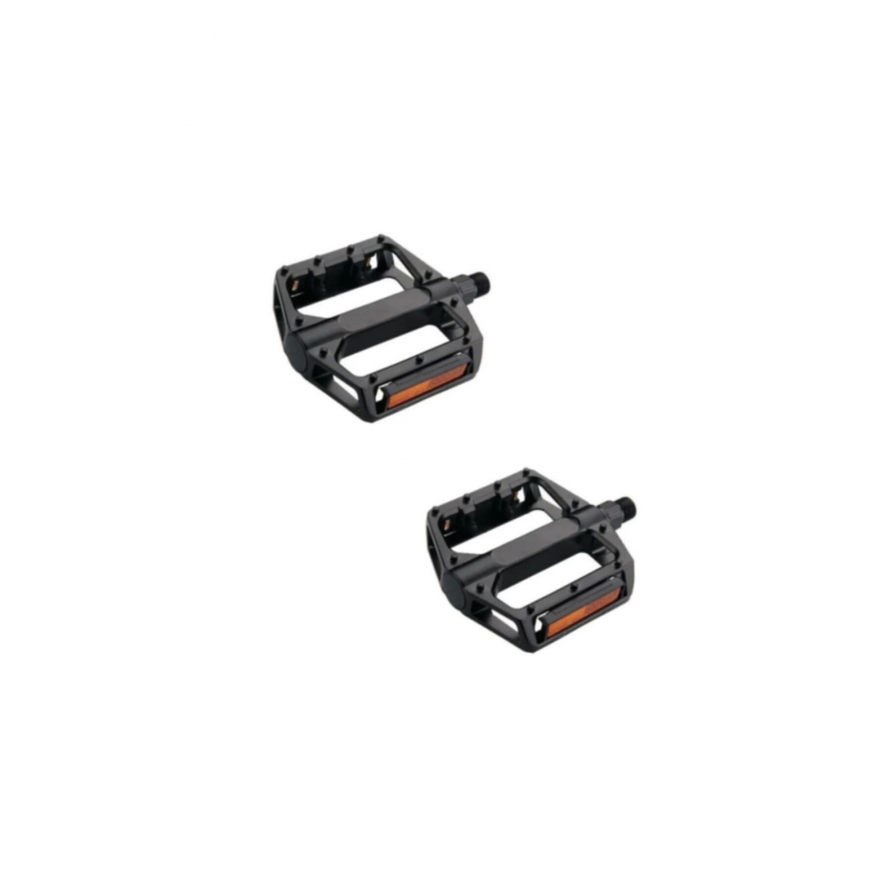 Bisiklet Geniş Bilyalı Reflektörlü Siyah Pedal