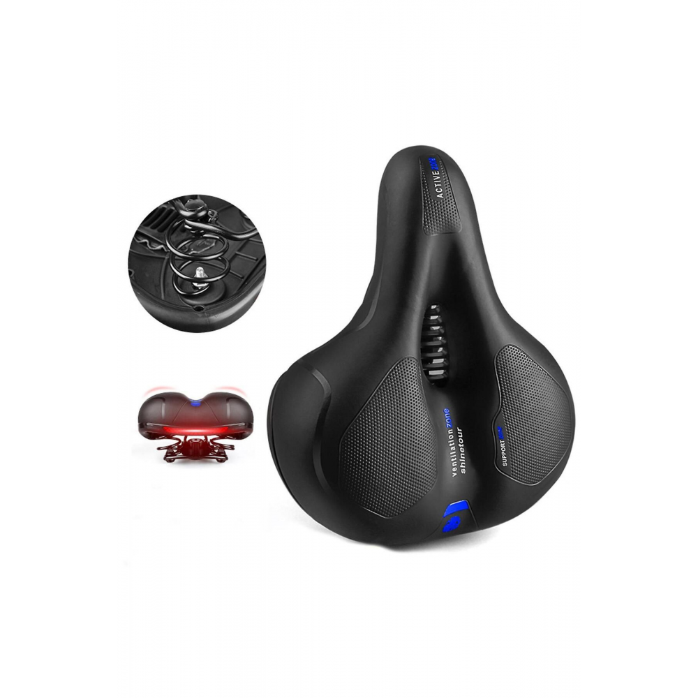 Bisiklet Geniş Rahat Yumuşak Yaylı Sele Koltuk Bisiklet Koltuğu Selesi 26x21