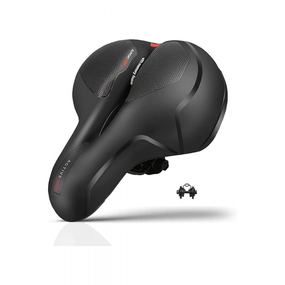 Bisiklet Sele Airzone Hava Kanallı Elastomer Yaylı Soft Doku A Kalite Mavi