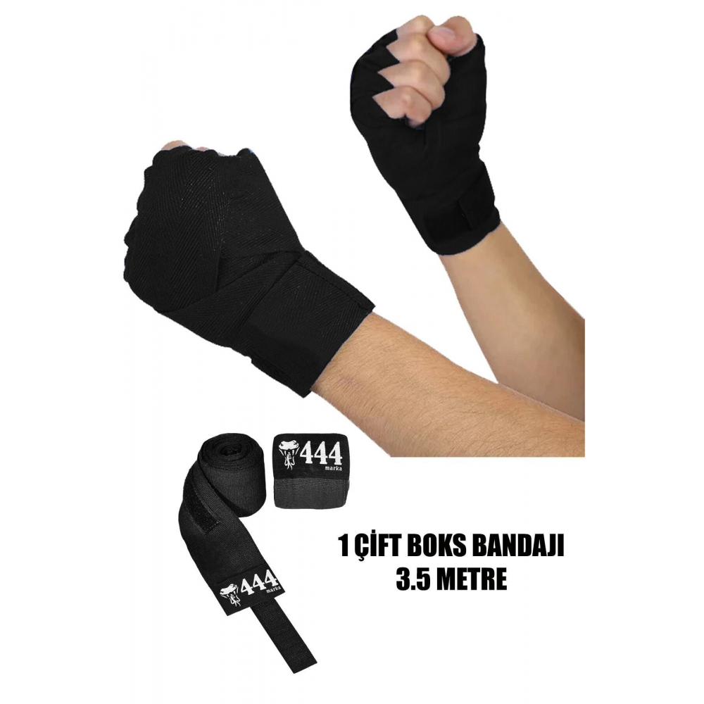 Boks Kickbox Muay Thai Sanda El Bandajı 3,5 Metre X 2 Adet Çift Boks Bandajı Sargı Bandaj