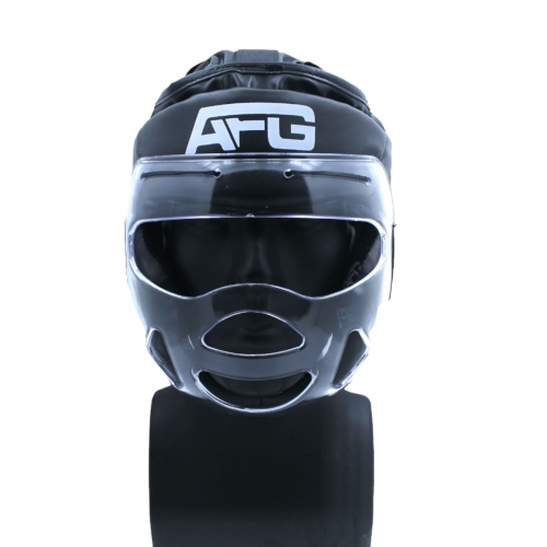 Yüz Korumalı Boks Kickboks Muaythai Siyah Kask