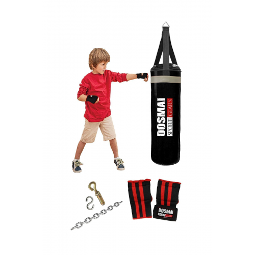 Kum Torbası 60*20 Cm Bandajlı Eldiven Ikili Çocuk Boks Seti Çbs992