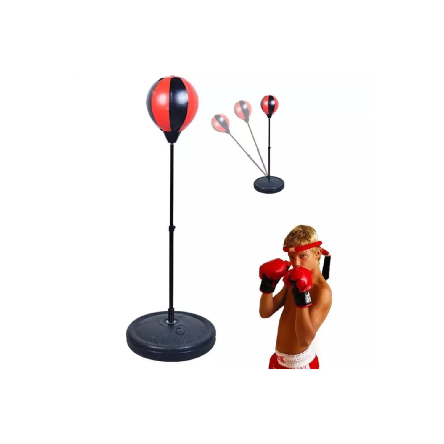 Çocuk Boks Standı Refleks Topu Boks Seti Eldiven Hediye Lyt-112  90 x120 cm