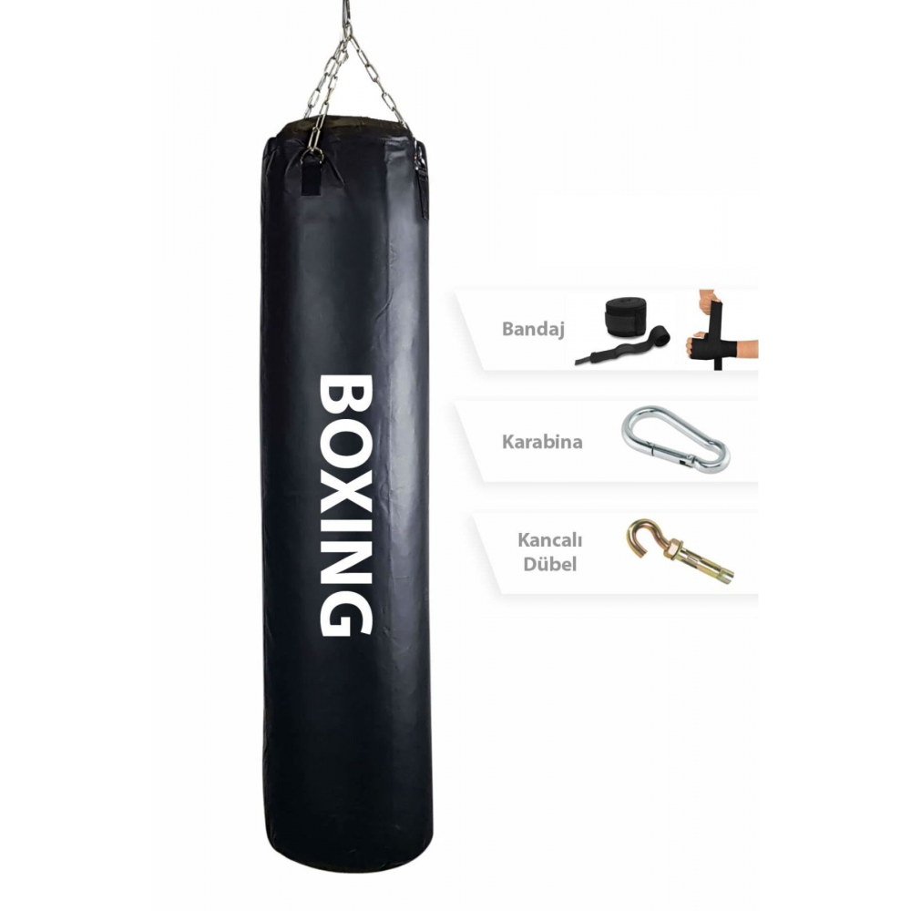 - 120x32 Cm Geniş Kum Torbası Boks Bandajı Kargo Bedava Dolu Tavan Apartı Hediyeli Üründür