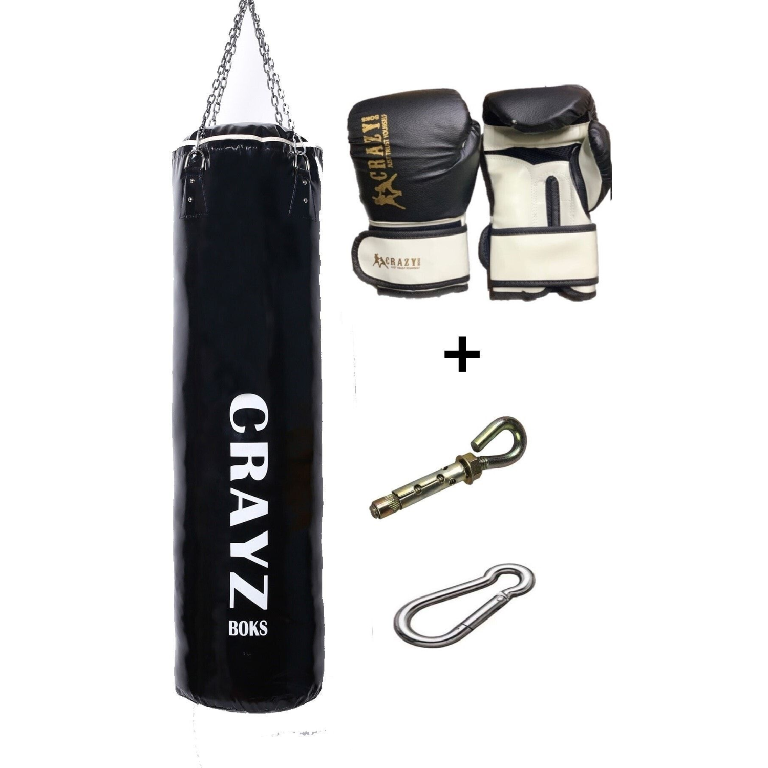 120x35 Büyük Boy Dolu Boks Kum Torbası Boks Eldiveni Set Askı Aparatı