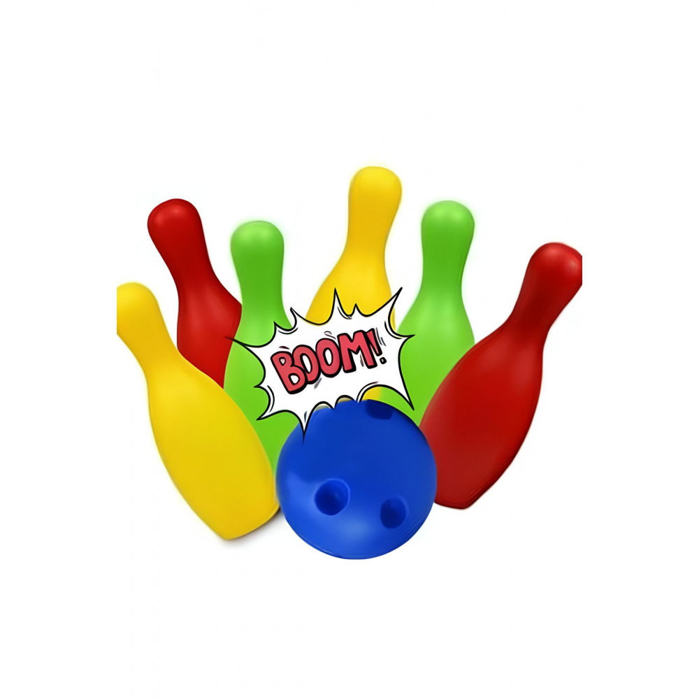 Küçük Boy Oyuncak Bowling Seti - 20cm, 1 Top ve 6 Lobut ile Eğlenceli Çocuk Oyunu