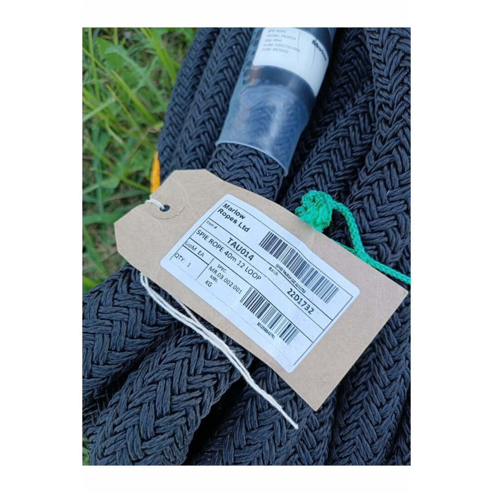 Marlow TAU014 Spie Rope Helikopter Taktik Yük ve Personel Taşıma Halatı 40m