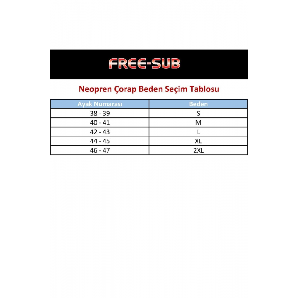 5mm Full Smooth Siyah Dalış Çorabı Beden M