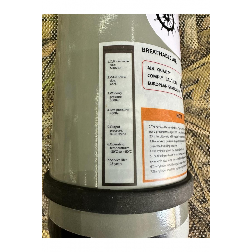 300 Bar 6 Litre Çelik Scuba Tüp