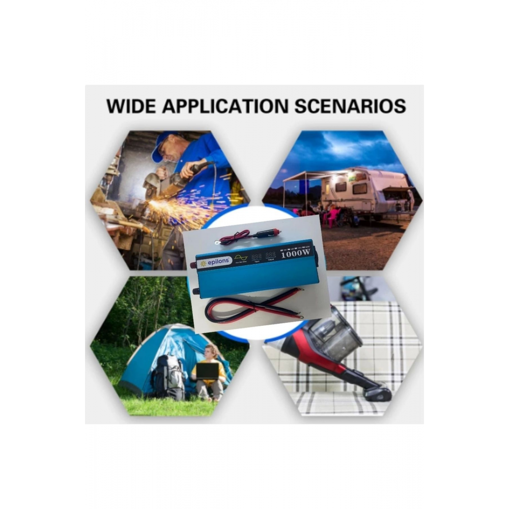 12v 1000w Tam Sinus Inverter (220V ÇEVİRİCİ) - Taşınabilir Güç Kaynağı