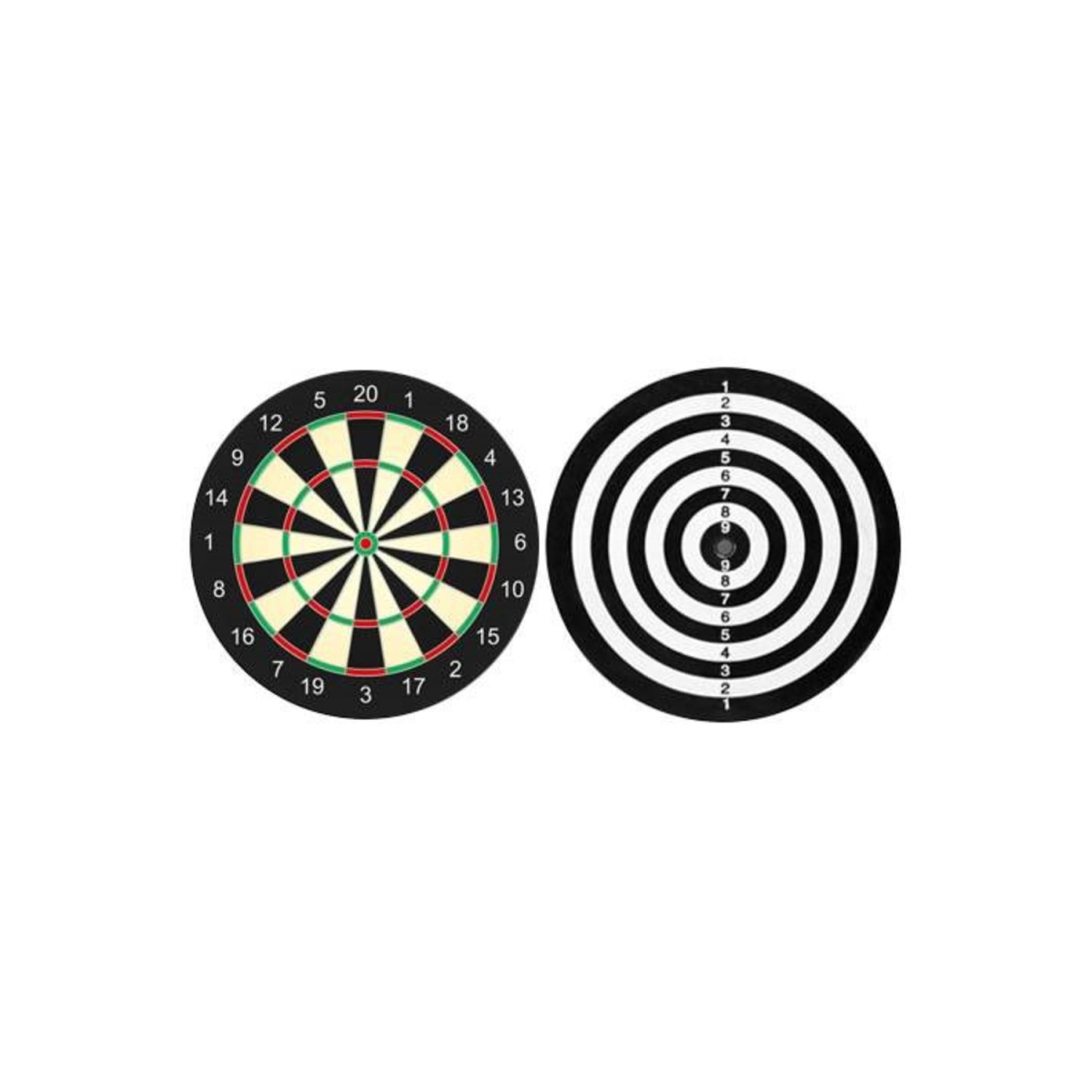 Duvara Ağaca Asılabilir Çift Taraflı Dart Seti 4 Oklu Dart Tahtalı