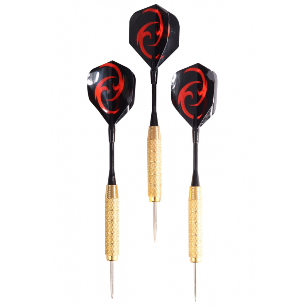 24 Gr. Dart Oku (3’lü Set) - Çelik Uç + Pirinç Gövde + Renkli Kanat - Dart Oku Seti