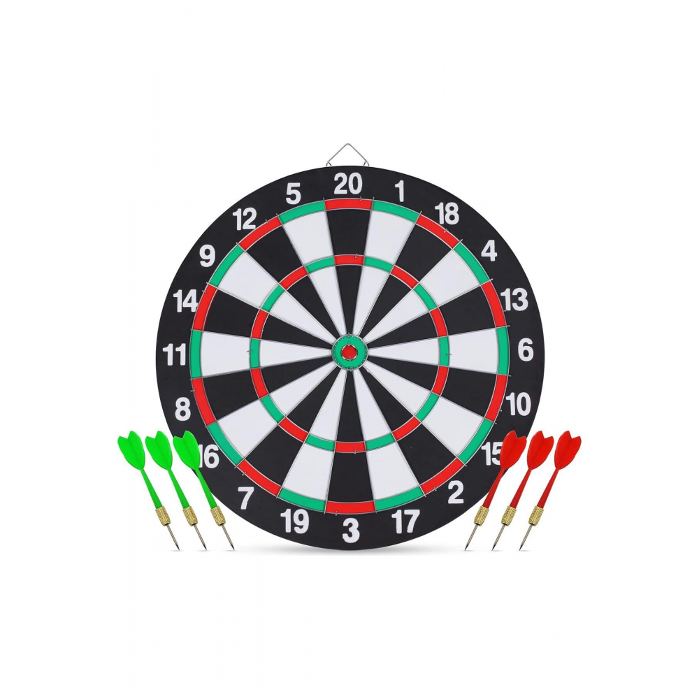 15inç Dart Tahtası Seti, 6 Çelik-Plastik Dart ile Çift Taraflı Dart Tahtası Oyunu, Oyun Salonları