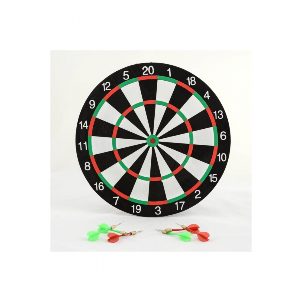 Trenddünyası Çift Taraflı 30 Cm Dart Tahtası Ve 4adet Ok