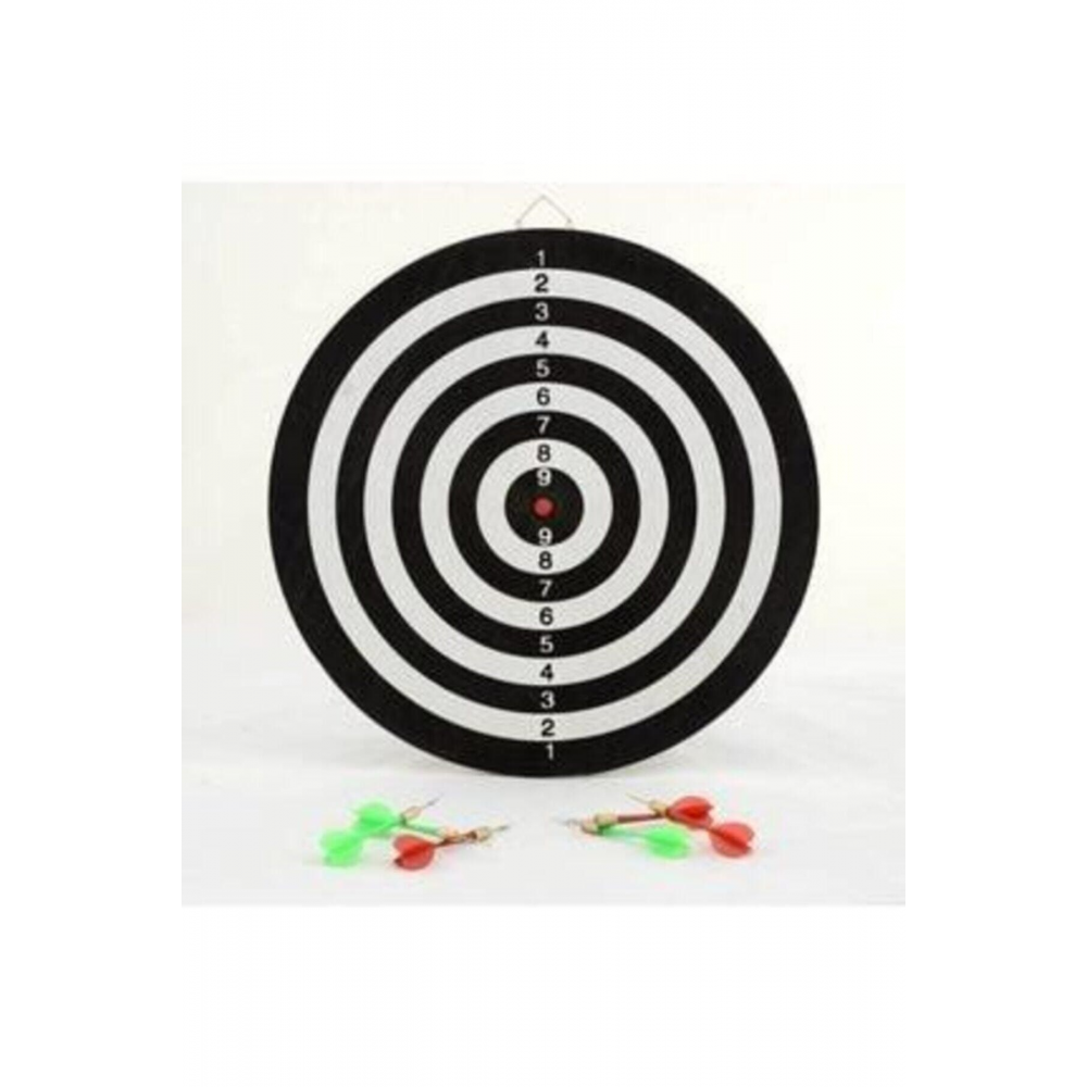 Trenddünyası Çift Taraflı 30 Cm Dart Tahtası Ve 4adet Ok
