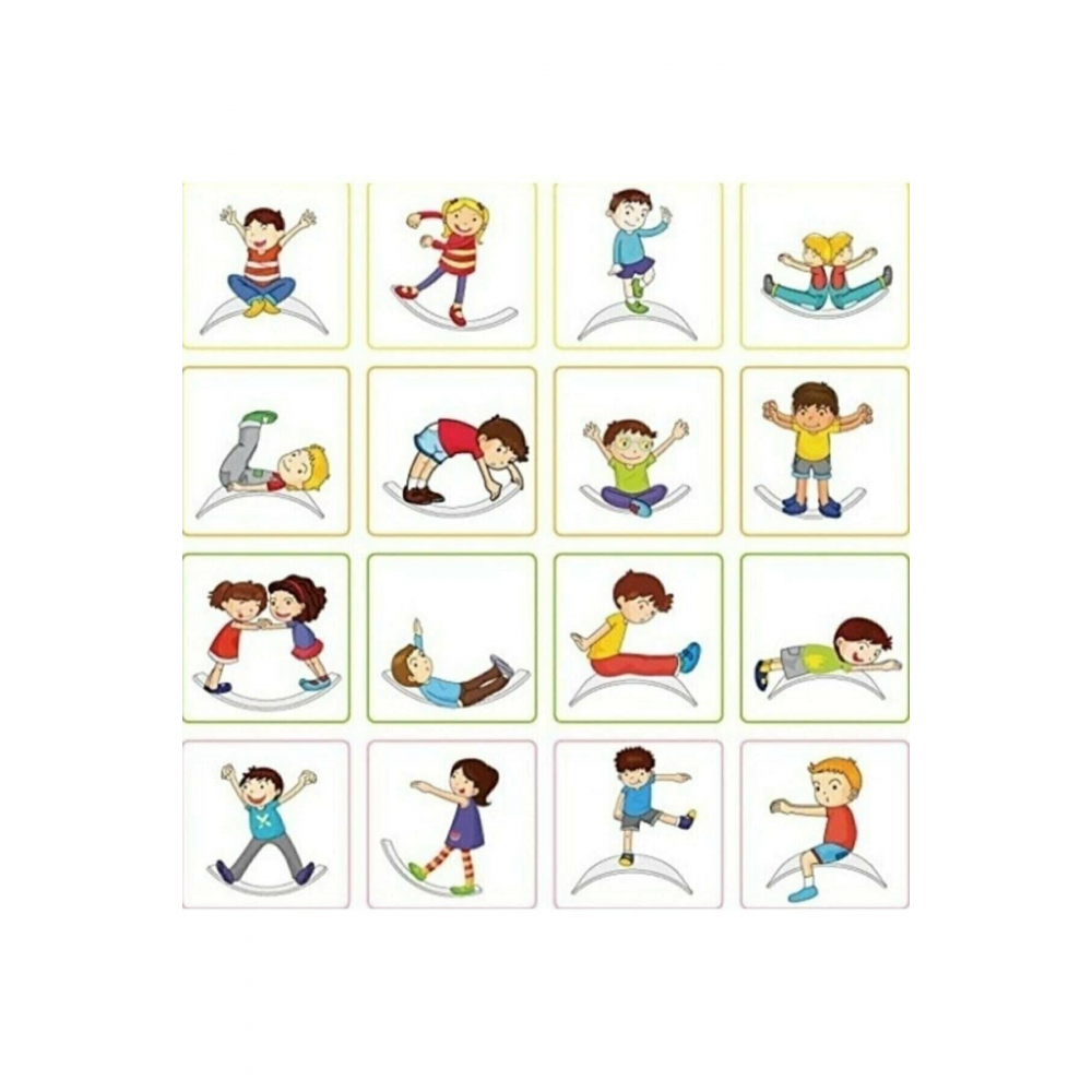 Denge Tahtası Balance Board Doğal Ahşap Çocuk Oyuncak