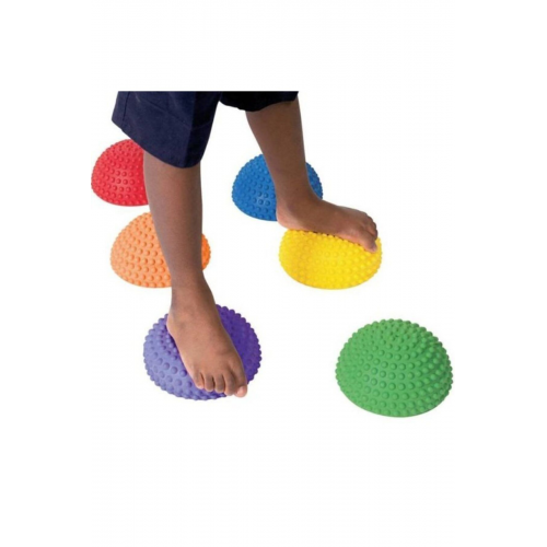 Dikenli Renkli Adım Yarım Denge Taşı 4'li Model 2045 Ekipman Ürünüdür