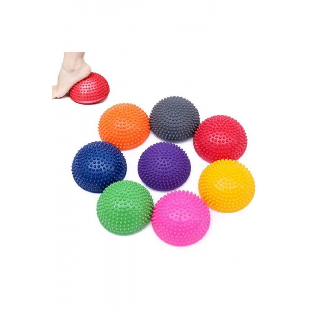 Dikenli Renkli Adım Yarım Denge Taşı 4'li Model 2045 Ekipman Ürünüdür