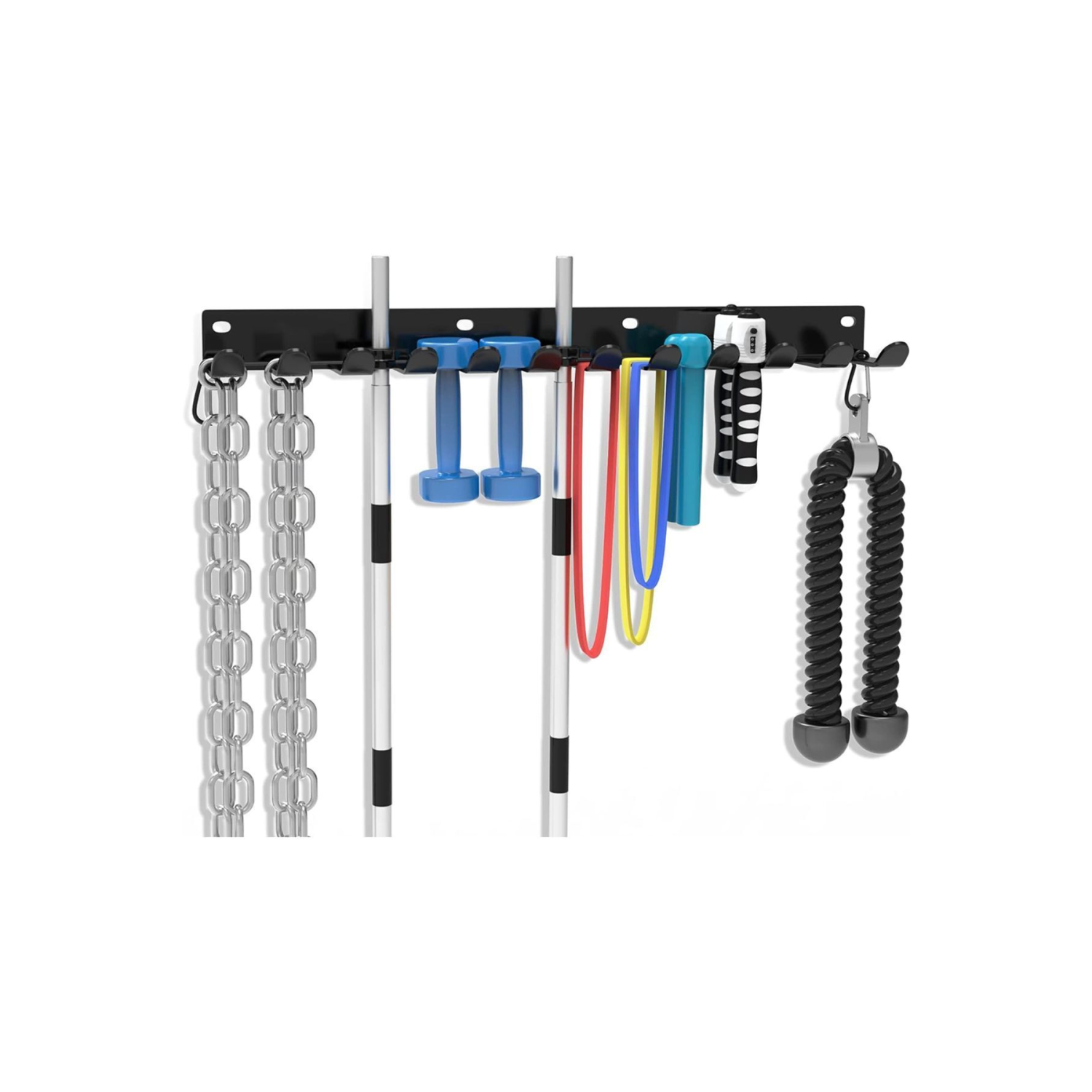 Fitness Duvar Askı Aparatı - Fitness Aparatları Olimpik Bar Direnç Lastiği Depolama Standı - Rack