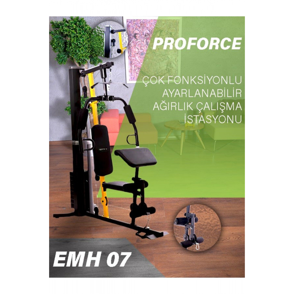 Emh07- Tek Kişilik Çok Fonksiyonlu Ayarlanabilir Ağırlık Çalışma İstasyonu