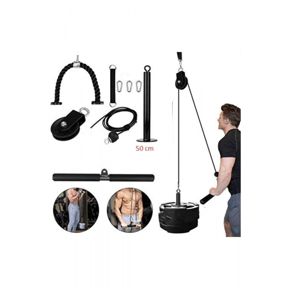 Makara Fitness Seti Lat Pulldown Triceps Biceps Sırt Çekiş Çalışma Istasyonu