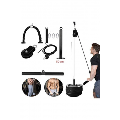 Makara Fitness Seti Lat Pulldown Triceps Biceps Sırt Çekiş Çalışma Istasyonu
