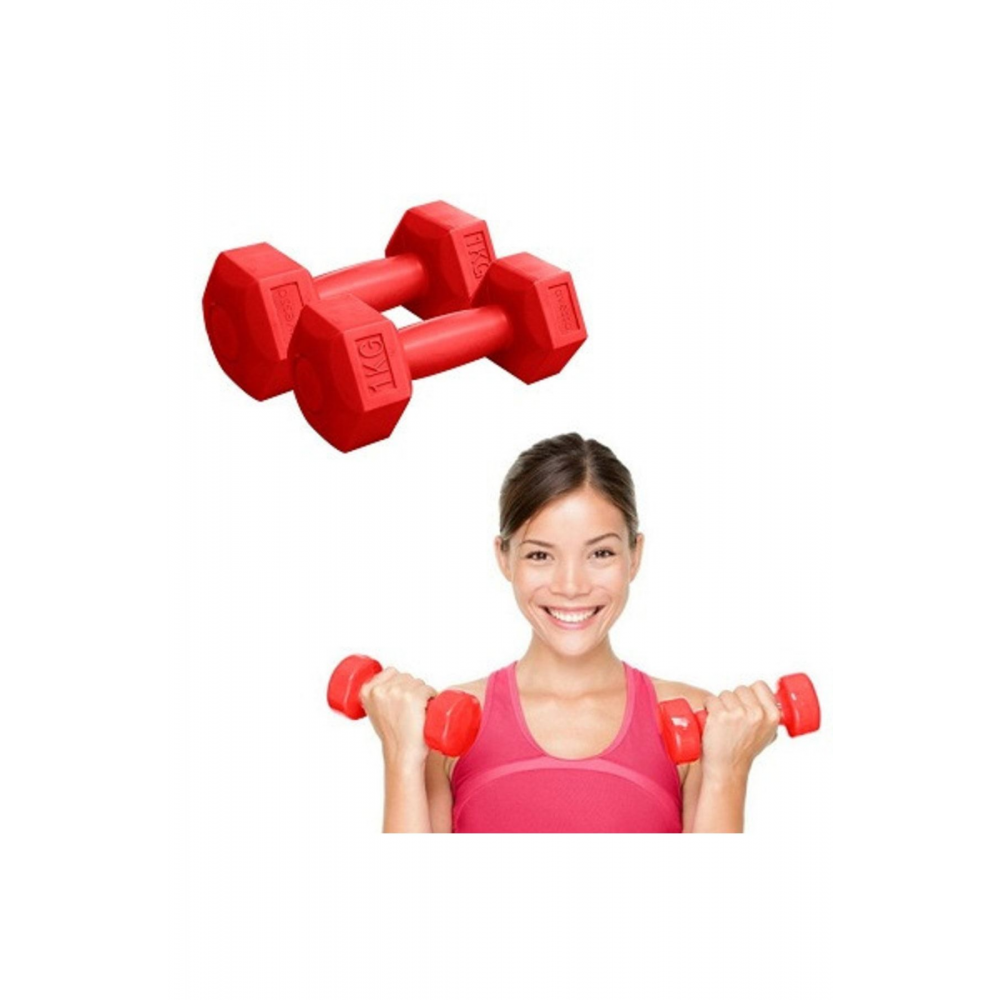 Kondisyon Egzersiz Spor Aleti 2 Adet 1 Kg Ağırlık Barı Dambıl