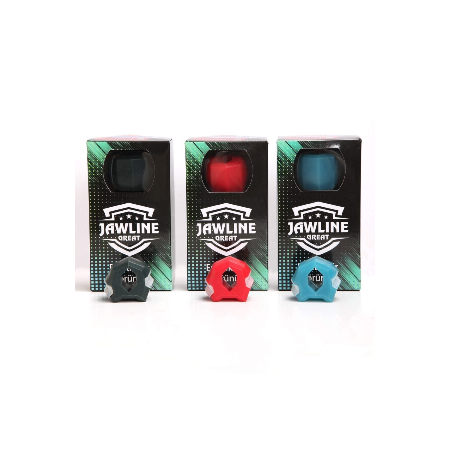 Çene Egzersiz Topu - 3'lü Set Başlangıç Seviyesi I,orta Seviye, Zor Seviye. Çene Kası Topu