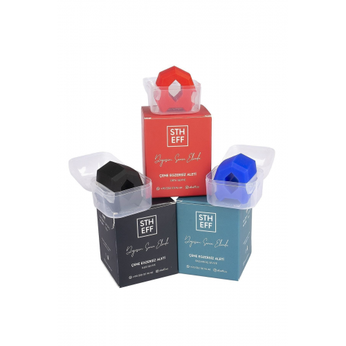 Jawline Çene Egzersiz Topu 3'lü Set - Başlangıç - Orta - Zor