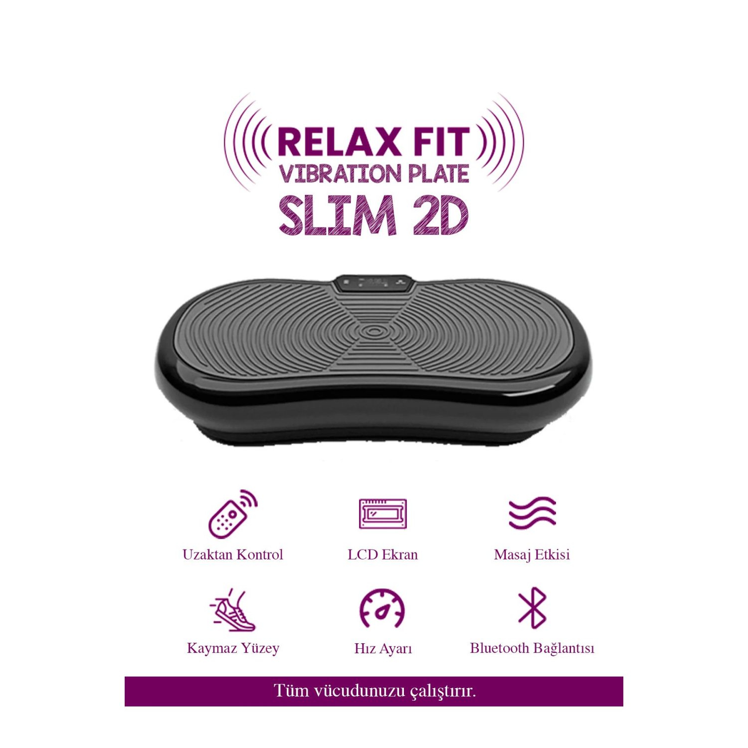Slim 2d Vibration Plate Titreşimli Spor Egzersiz Fitness Aleti Cihazı