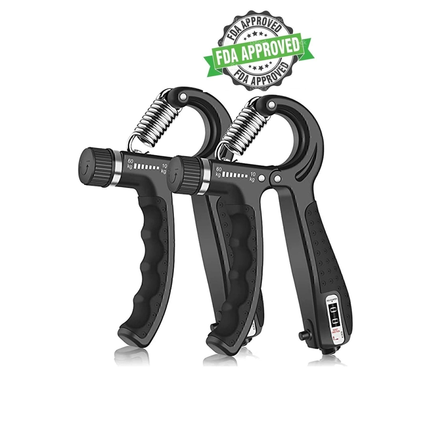 Siyah El Kol Bilek Güçlendirici Egzersiz Aleti 5-60 Kg Karpal Direc El Yayı Cihazı Direnç Yayı