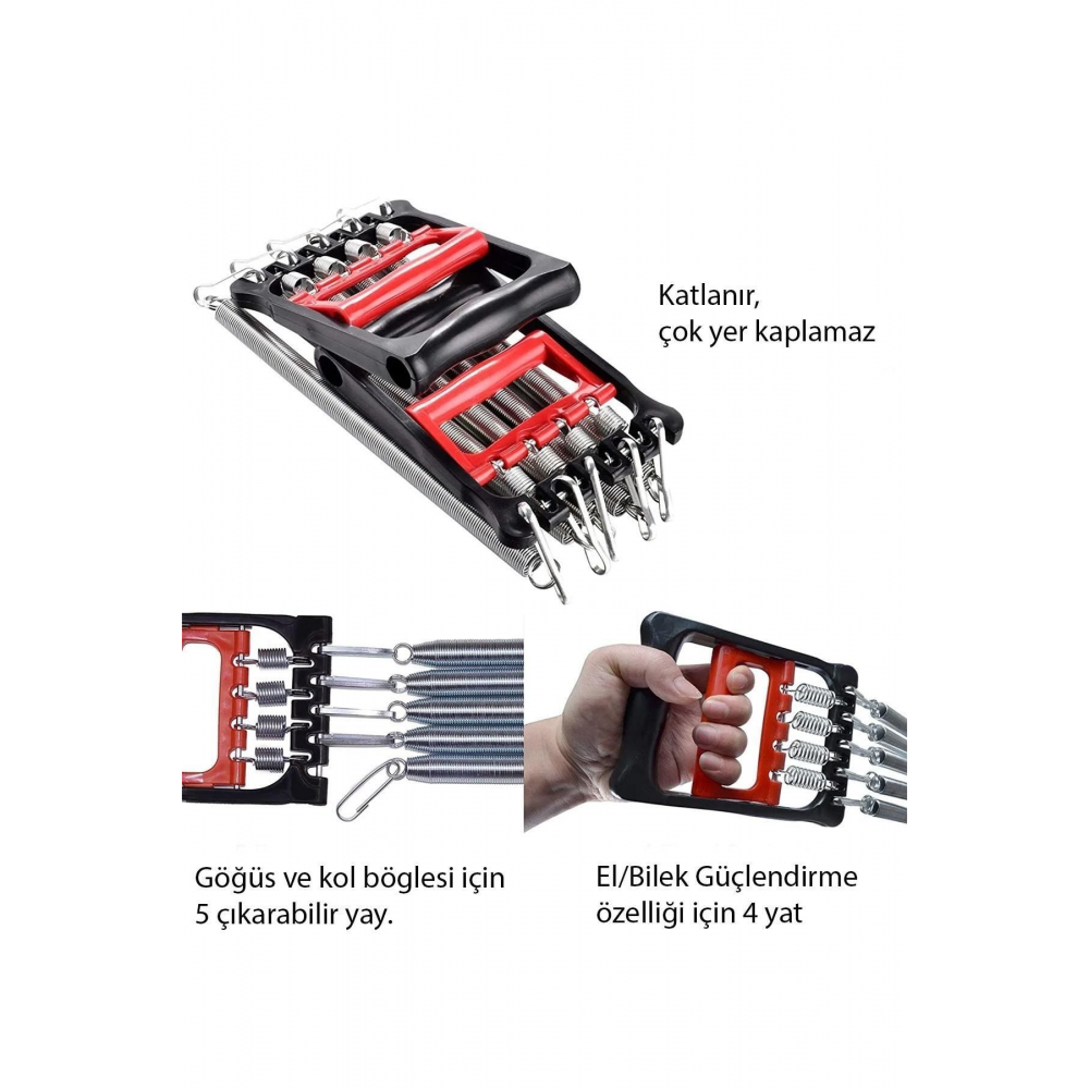 Premium Tüm Vucut Egzersiz Aleti El Bilek Yayı,karın Mekik Aleti,göğüs Sırt Kol Omuz Spor Aleti