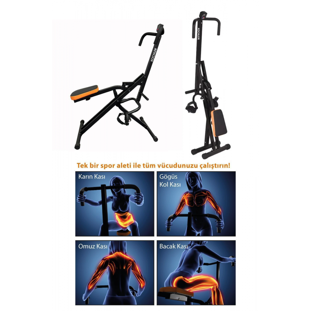 Total Fitness Tüm Vücut Fitness Aleti - Kondisyon Aleti - Mekik Aleti - Alman Tasarım