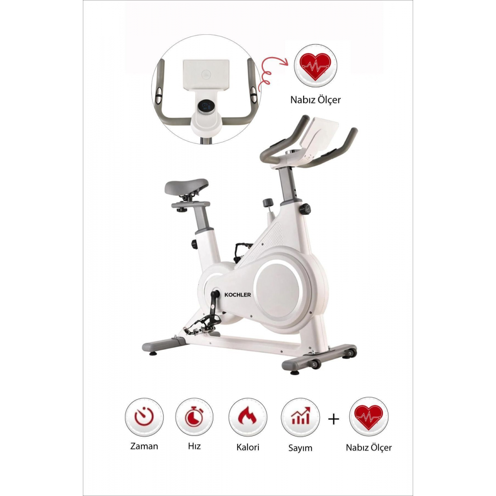 Dijital Manyetik Akıllı Egzersiz Bisikleti - Kondisyon Bisikleti - Nabız Ölçer Kondisyon Aleti