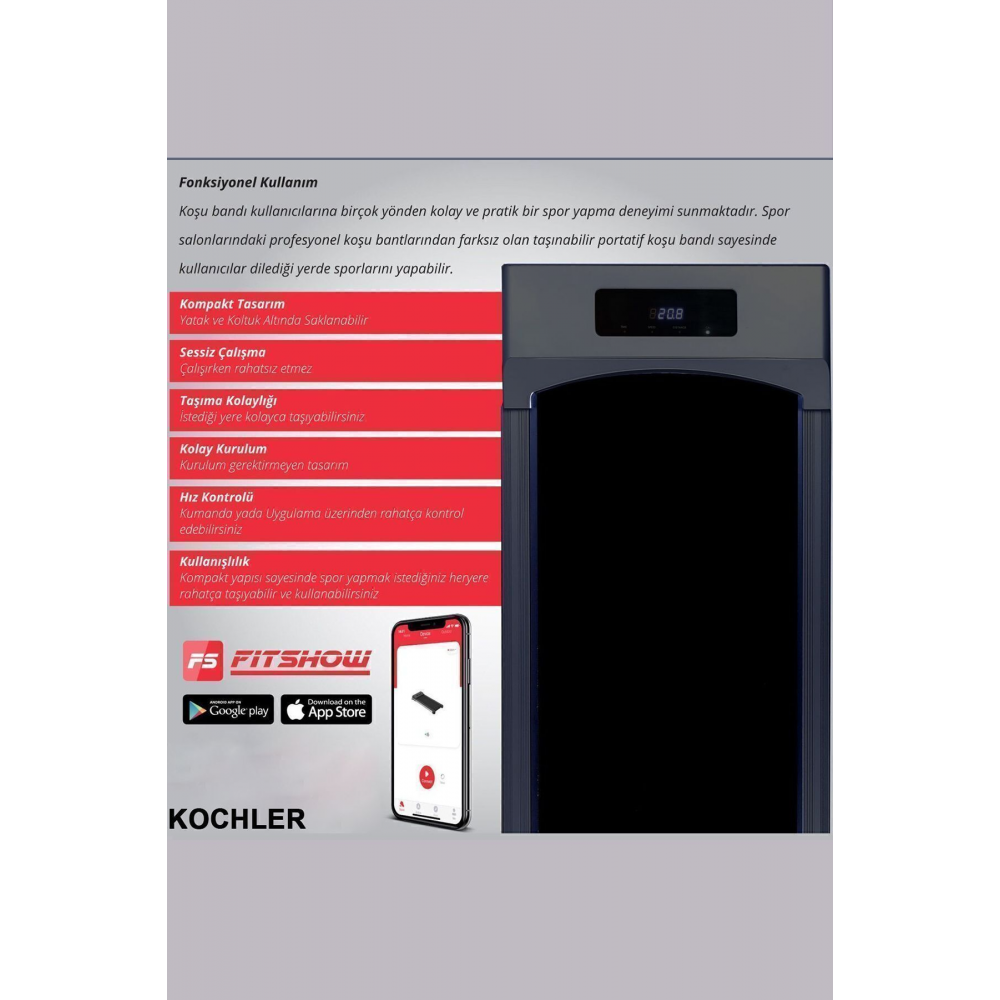 Uygulama Bağlantılı Uzaktan Kumandalı Yürüyüş Bandı Ve Koşu Bandı