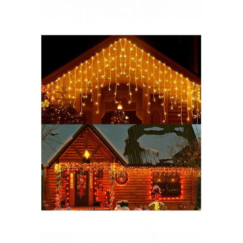 Saçak Perde LED 4 Metre 96 Adet Işık 19 Saçak 8 Mod Animasyonlu Ekleme Fişli