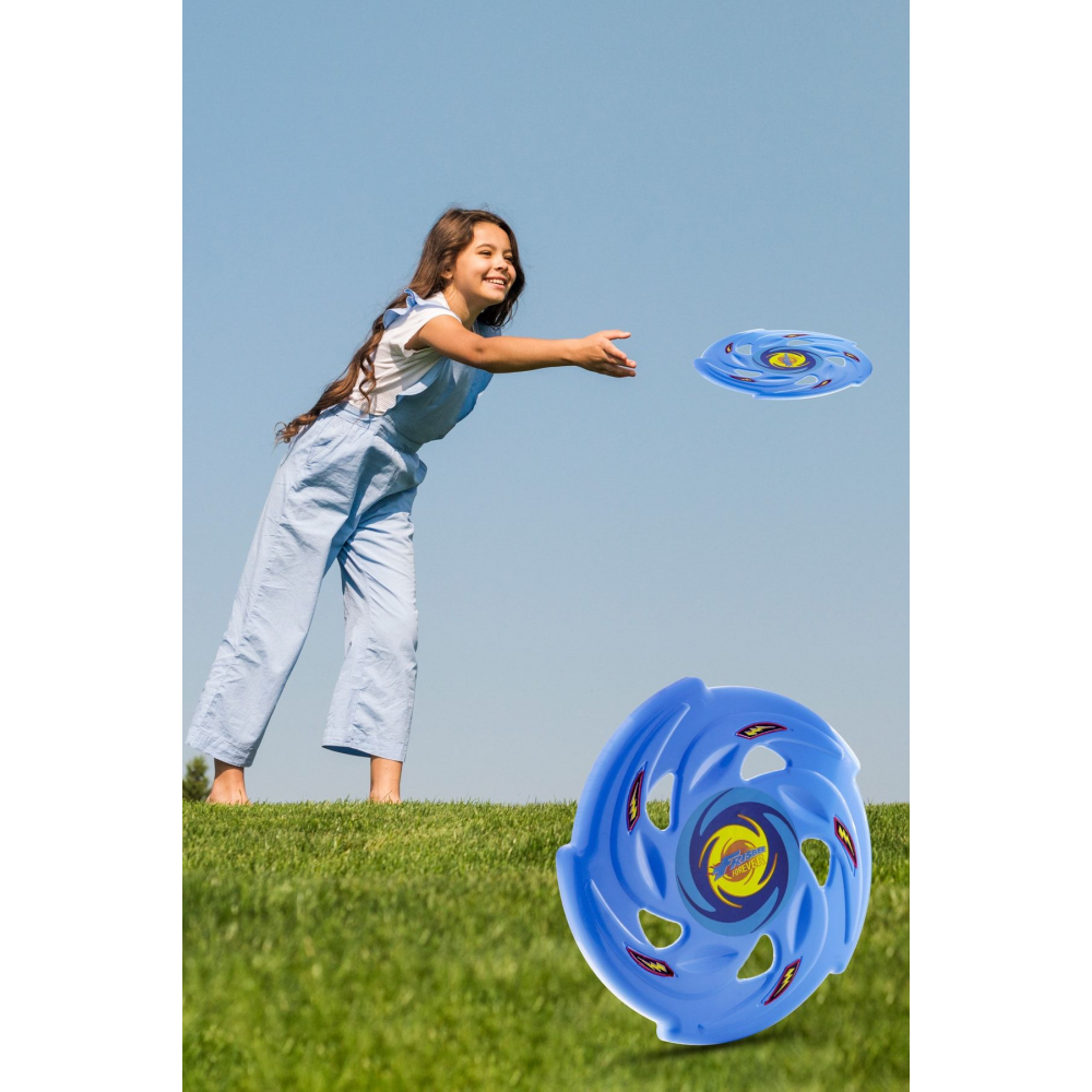 Frisbee Frizbi Fırlatma Diski Disk Atma Oyunu Çocuk Yetişkin Plaj Bahçe Oyuncak 24 Cm Mavi
