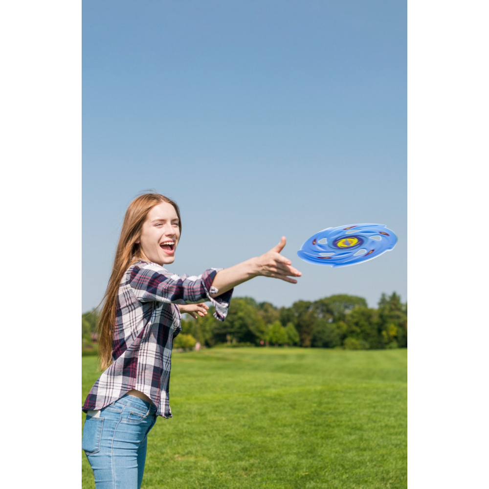 Frisbee Frizbi Fırlatma Diski Disk Atma Oyunu Çocuk Yetişkin Plaj Bahçe Oyuncak 24 Cm Mavi