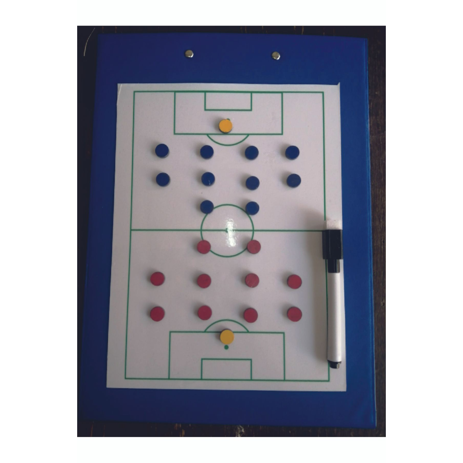 Futbol Taktik Tahtası Mıknatıslı Çift Yön Mavi Renk