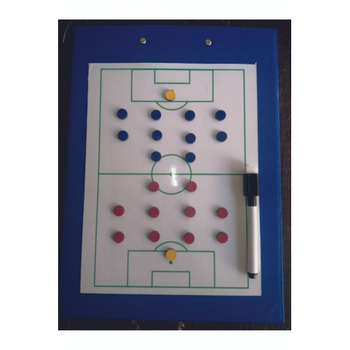 Futbol Taktik Tahtası Mıknatıslı Çift Yön Mavi Renk