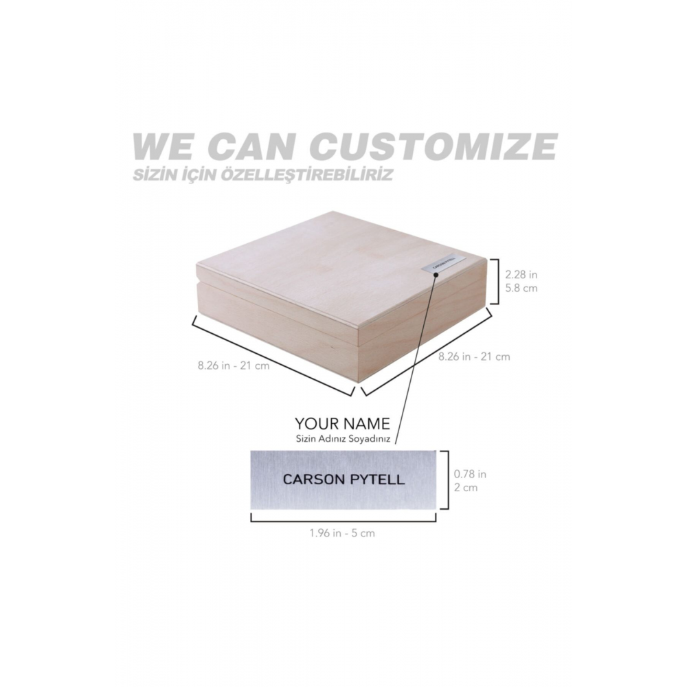 Profesyonel 3 Golf Topu 6 Tee Ve Marker Ahşap Kutulu Set