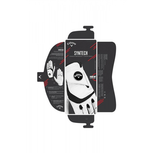 Womens Left Hand Syntech Glove L White - Kadın Golf Eldiveni Sol El Beyaz Large