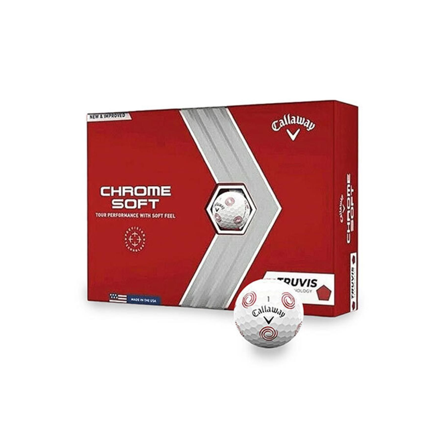 BL Chrome Soft 22 TRVS Odyssey - Üçlü Golf Topu Beyaz Renk Desenli