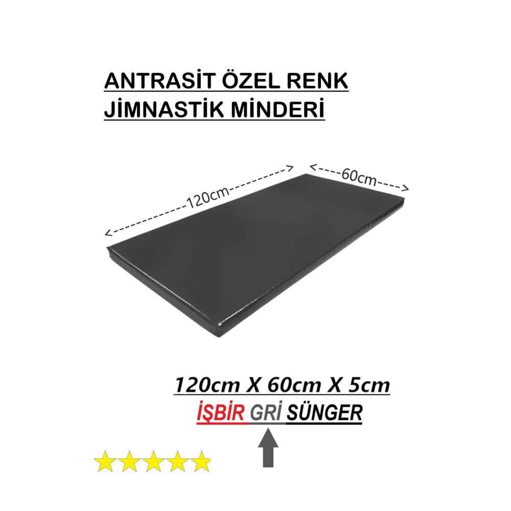 60x120x5 Cm Antrasit Jimnastik Minderi (PVC)