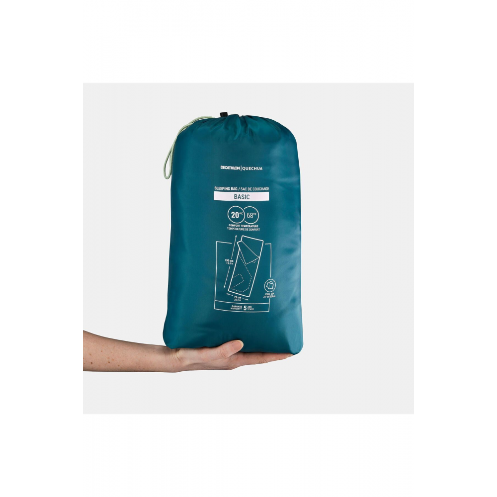 Outdoor Kamp Uyku Tulumu - Turkuaz - Arpenaz - 20°c Konfor