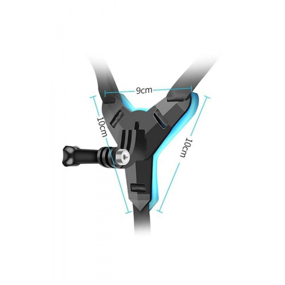 Aksiyon Kamera Kask Alt Çene Bağlantı Aparatı Gopro Eken Sjcam Aee Uyumlu Gp523 Mavi