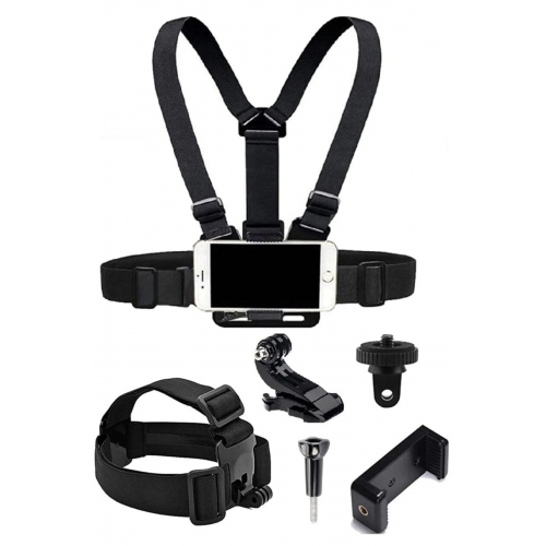 Aksiyon Kameralar Ve Telefonlar Ile Uyumlu Kafa Bandı Göğüs Bandı