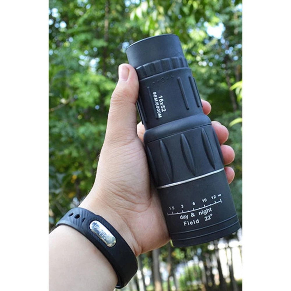 16X52 monoküler yetişkinler ve çocuklar için çift odaklı teleskop kuş gözlemciliği yapan hayatı avcı