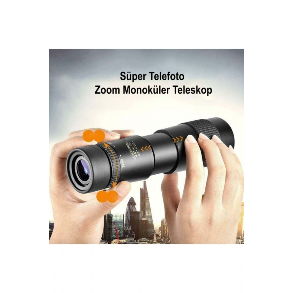 Telefon Tutuculu 10-300x40 Zoom Monoküler Teleskop Dürbün