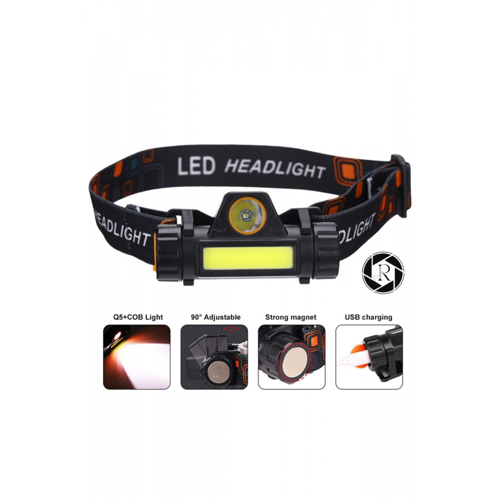 Kafa Feneri Şarjlı Mıknatıslı Lityum Lion Pilli 1200 Lümen Cob Led A series